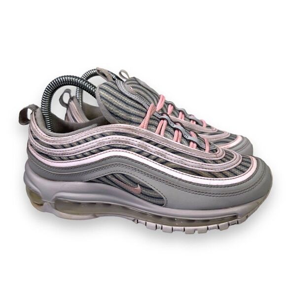 Nike by You Air Max 97 Sneakers Grey / White / Pink DJ3180-991 Women's 7 - Picture 4 of 11